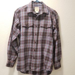 Plaid Flannel Button Down Shirt Size M